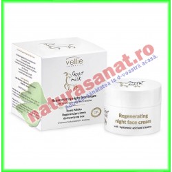 Crema Regeneranta de Noapte cu Extract din Lapte de Capra si Acid Hialuronic 50 ml - Vellie Cosmetics - www.naturasanat.ro
